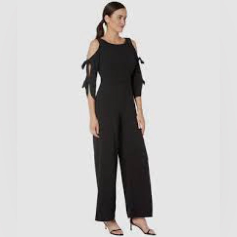 Donna Morgan Black Cold Shoulder Jumpsuit